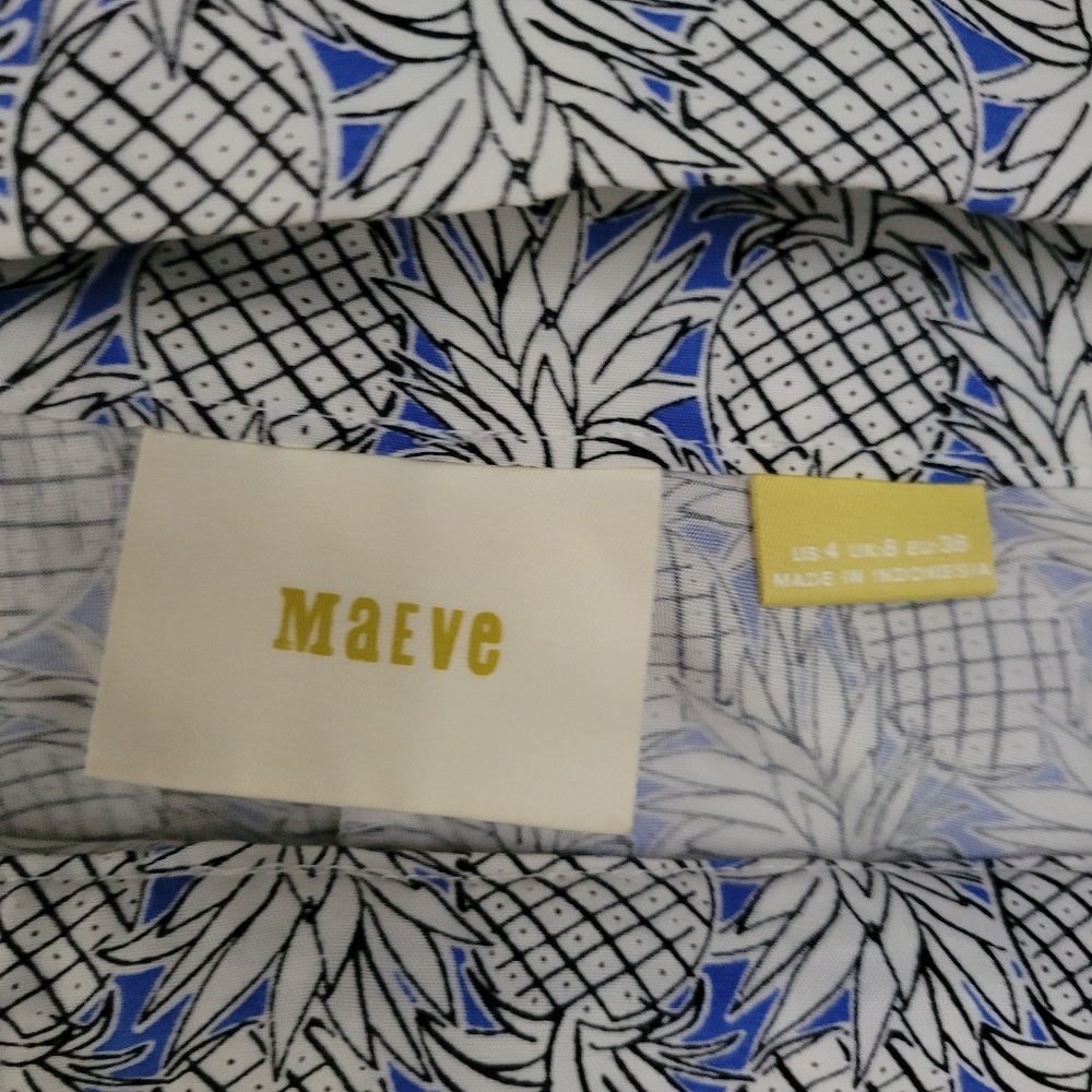 Anthropologie Maeve pineapple ruffle Shorts Size 4 - Picture 9 of 15